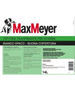 PITTURA MURALE TRASPIRANTE MAX MEYER "T-MAX" BIANCO 14 LT