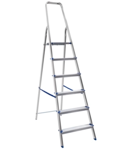 SCALA "PIUMA" IN ALLUMINIO CON 6 GRADINI 52X104X178 CM