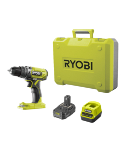 KIT VALIGETTA TRAPANO AVVITATORE A PERCUSSIONE A BATTERIA RYOBI "R18PD2-120B" 18V 2AH E CARICABATTERIE