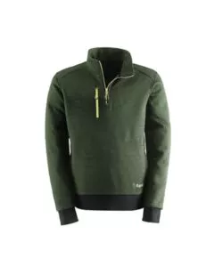 FELPA DA LAVORO KAPRIOL "SLICK" CON MEZZA ZIP VERDE TG XXL