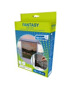 ZANZARIERA PER FINESTRA "FANTASY" NERA CON MAGNETI EASY CLICK 130X150 CM