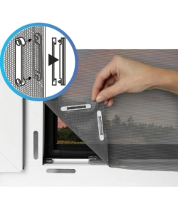 CLIPS ADESIVE MAGNETICHE PER ZANZARIERE A RETE 12 PEZZI