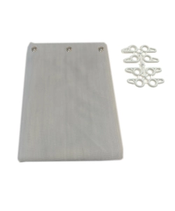 TENDA ZANZARIERA AD ANELLI PER PORTAFINESTRA BIANCO 150X250 CM
