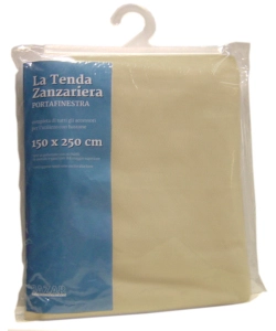 TENDA ZANZARIERA AD ANELLI PER PORTAFINESTRA BEIGE 150X250 CM