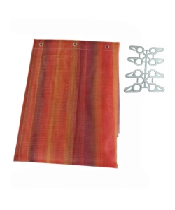 TENDA ZANZARIERA AD ANELLI PER PORTAFINESTRA FANTASIA ARANCIONE 150X250 CM