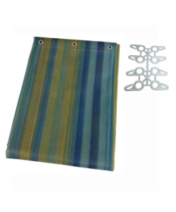 TENDA ZANZARIERA AD ANELLI PER PORTAFINESTRA FANTASIA BLU 150X250 CM