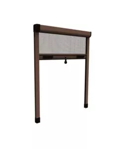 ZANZARIERA VERTICALE AVVOLGIBILE "ROTO" MARRONE 80X170 CM
