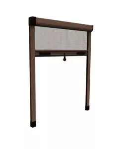 ZANZARIERA VERTICALE AVVOLGIBILE "ROTO" MARRONE 100X170 CM