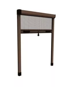 ZANZARIERA VERTICALE AVVOLGIBILE "ROTO" MARRONE 120X170 CM