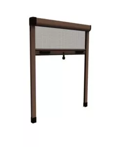 ZANZARIERA VERTICALE AVVOLGIBILE "ROTO" MARRONE 140X170 CM