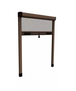 ZANZARIERA VERTICALE AVVOLGIBILE "ROTO" MARRONE 160X170 CM