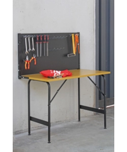 BANCO DA LAVORO RICHIUDIBILE CON PANNELLO VALEX - 117X60X145 CM