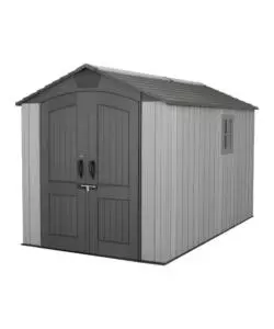 CASETTA DA GIARDINO LIFETIME "VENEZIA 3" IN RESINA GRIGIO EFFETTO LEGNO 213X355X228 CM