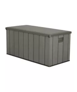 BAULE DA ESTERNO LIFETIME "BIG" IN RESINA GRIGIO SCURO EFFETTO LEGNO 151X72X69 CM