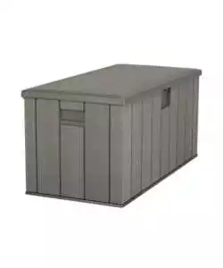 BAULE DA ESTERNO LIFETIME "BIG" IN RESINA GRIGIO SCURO EFFETTO LEGNO 151X72X69 CM