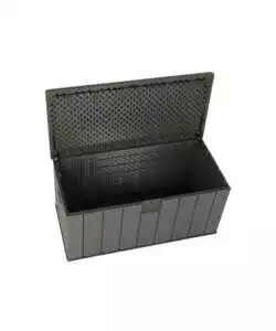 BAULE DA ESTERNO LIFETIME "BIG" IN RESINA GRIGIO SCURO EFFETTO LEGNO 151X72X69 CM