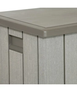 BAULE DA ESTERNO LIFETIME "BIG" IN RESINA GRIGIO SCURO EFFETTO LEGNO 151X72X69 CM