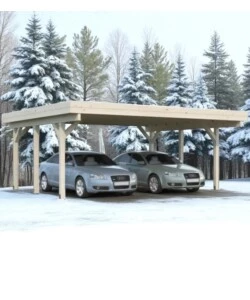 TETTOIA AUTO DOPPIA IN LEGNO DI ABETE 600X512X250 CM