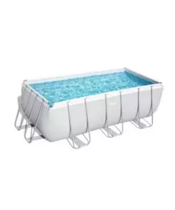 PISCINA FUORI TERRA CON STRUTTURA RETTANGOLARE BESTWAY "STEEL PRO MAX" GRIGIO SCURO 412x201x122 CM
