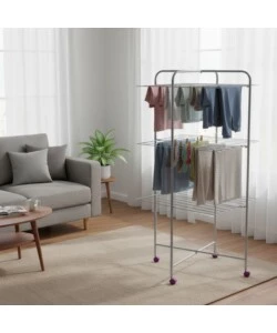 STENDIBIANCHERIA VERTICALE IN ACCIAIO 71X71X132 CM