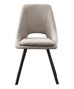 SEDIA DA PRANZO "MIRANDA" IN TESSUTO BEIGE 2 PEZZI