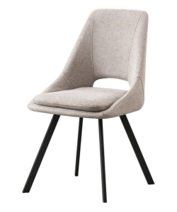 SEDIA DA PRANZO "MIRANDA" IN TESSUTO BEIGE 2 PEZZI