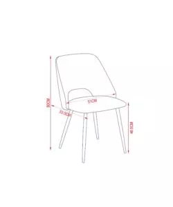 SEDIA DA PRANZO "JAMIE" IN TESSUTO BEIGE 4 PEZZI