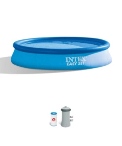 PISCINA GONFIABILE AUTOPORTANTE ROTONDA INTEX "EASY SET" 396X396X84 CM - COD. 28142NP