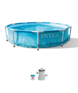 PISCINA FUORI TERRA ROTONDA INTEX "PRISMA FRAME BEACHSIDE" 305X305X76 CM - COD. 28208NP