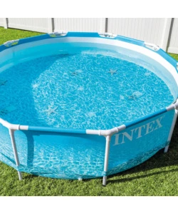 PISCINA FUORI TERRA CON STRUTTURA ROTONDA INTEX "METAL FRAME BEACHSIDE" BLU 305X305X76 CM - COD. 28206NP