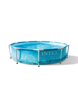 PISCINA FUORI TERRA CON STRUTTURA ROTONDA INTEX "METAL FRAME BEACHSIDE" BLU 305X305X76 CM - COD. 28206NP