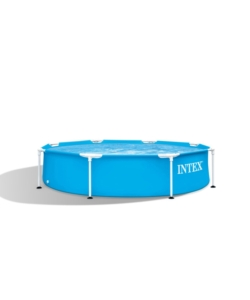 PISCINA FUORI TERRA CON STRUTTURA ROTONDA INTEX "METAL FRAME" AZZURRO 244X244X51 CM - COD. 28205NP
