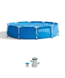 PISCINA FUORI TERRA CON STRUTTURA ROTONDA INTEX "METAL FRAME" BLU 305X305X76 CM - COD. 28202NP