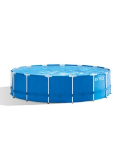 PISCINA FUORI TERRA CON STRUTTURA ROTONDA INTEX "METAL FRAME" BLU 457X457X122 CM - COD. 28242NP