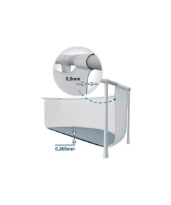 PISCINA FUORI TERRA CON STRUTTURA ROTONDA INTEX "PRISMA FRAME" GRIGIO CHIARO 305X305X76 - COD. 26700NP