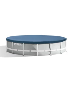 PISCINA FUORI TERRA CON STRUTTURA ROTONDA INTEX "PRISMA FRAME" GRIGIO CHIARO 457X457X107 CM - COD. 26724NP