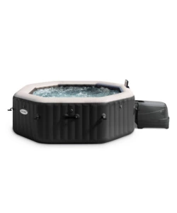 PISCINA IDROMASSAGGIO GONFIABILE INTEX "PURE SPA JET BUBBLE DELUXE" NERO 6 PERSONE 211X211X71 CM - COD. 28462