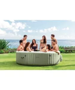 PISCINA IDROMASSAGGIO GONFIABILE INTEX "PURESPA BUBBLE MASSAGE" MARRONE 8 PERSONE 236X236X71 CM - COD. 28412NP