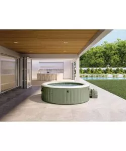 PISCINA IDROMASSAGGIO GONFIABILE INTEX "PURESPA BUBBLE MASSAGE" MARRONE 8 PERSONE 236X236X71 CM - COD. 28412NP