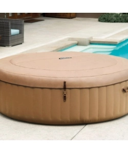 PISCINA IDROMASSAGGIO GONFIABILE INTEX "PURESPA BUBBLE MASSAGE" MARRONE 8 PERSONE 236X236X71 CM - COD. 28412NP