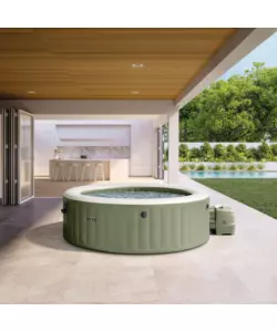 PISCINA IDROMASSAGGIO GONFIABILE INTEX "PURESPA BUBBLE MASSAGE" VERDE 8 PERSONE 236X236X71 CM - COD. 28412NP