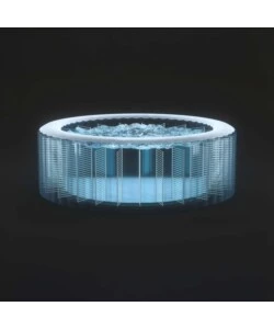 PISCINA IDROMASSAGGIO GONFIABILE INTEX "PURESPA BUBBLE MASSAGE" MARRONE 8 PERSONE 236X236X71 CM - COD. 28412NP
