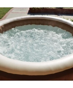 PISCINA IDROMASSAGGIO GONFIABILE INTEX "PURESPA BUBBLE MASSAGE" MARRONE 8 PERSONE 236X236X71 CM - COD. 28412NP