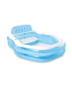 PISCINA GONFIABILE INTEX "SWIM CENTER FAMILY SUNSHADE" CON TETTOTIA PARASOLE 229X191X135 CM - COD. 57186NP