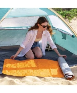 MATERASSO SINGOLO GONFIABILE INTEX "CAMPING" ARANCIONE 71X191X11 CM - COD. 64098NP