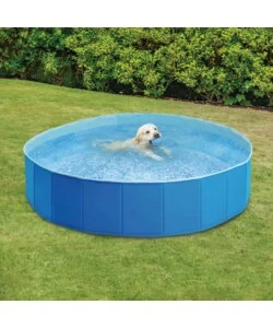 PISCINA FUORI TERRA CON STRUTTURA PIEGHEVOLE RIGIDA PER CANI INTEX AZZURRA 152X152X30 CM - COD. 48400NP