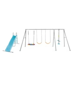 ALTALENA INTEX GRIGIO CON SET DI GIOCO A 5 FUNZIONI 442X235X200 CM - COD. 44152
