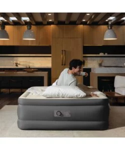 MATERASSO MATRIMONIALE GONFIABILE INTEX "TRUAIRE" MARRONE 152X203X51 CM - COD. 64040