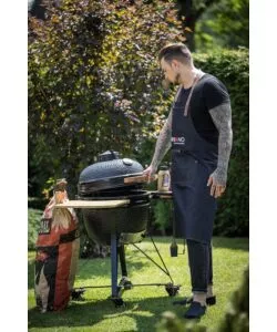 BARBECUE A CARBONE KAMADO BONO "LIMITED 25" IN CERAMICA NERO CON ROTELLE 83X70X90 CM