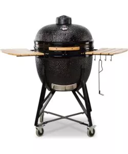 BARBECUE A CARBONE KAMADO BONO "GRANDE 23" IN CERAMICA NERO CON ROTELLE 76X66X90 CM